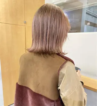 ミディアム カラー 森貴裕/ベージュ/ パーマ/オリーブのヘアスタイル