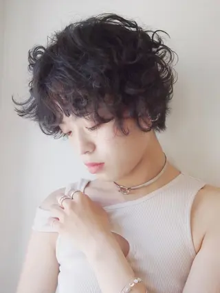 ショート パーマ カラーモデル募集中 美容室ハピスのヘアスタイル