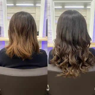 セミロング カラー ヘアアレンジ LAVENDIA 初音のヘアスタイル