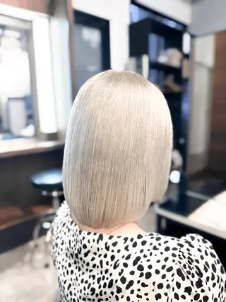 ミディアム カラー ブリーチカラー🔥 パーマ【佐々木凌平】のヘアスタイル