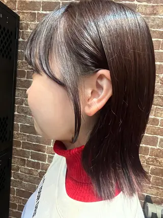 ミディアム カラー 久木原 ゆりのヘアスタイル