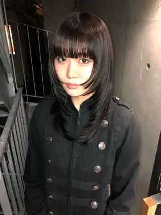 セミロング カラー yuuna/ ハッシュカット🎀のヘアスタイル