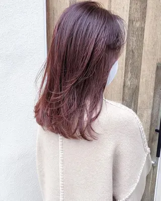 ミディアム カラー HATSUMEI ゆうまのヘアスタイル