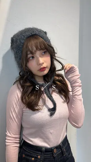 セミロング カラー hair shioのヘアスタイル