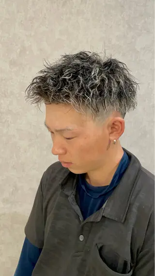 カラー パーマ メンズ バレイヤージュ特化｜ Takuのヘアスタイル