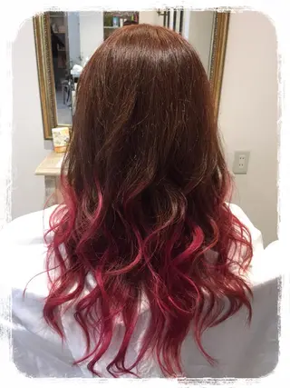 セミロング ロング カラー ヘアアレンジ 韓国♡ハイライト ♡YURIのヘアスタイル