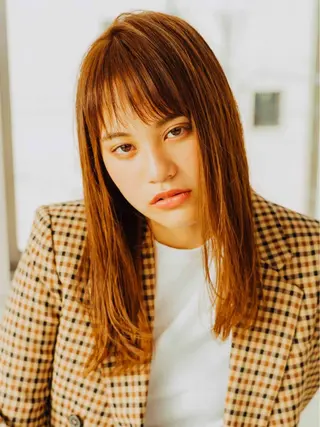 ミディアム カラー パーマ ヘアアレンジ メンズ キッズ ネイル マツエク・マツパ 藤井 仁紀のヘアスタイル