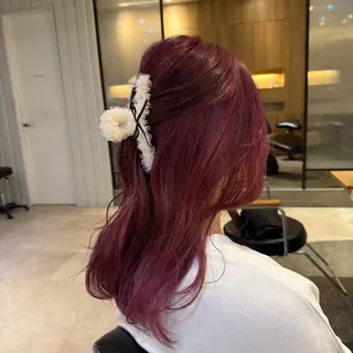 ミディアム カラー 💘韓国レイヤー上 品カラーruru💘のヘアスタイル