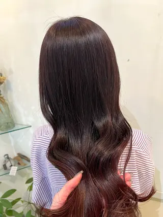 ロング カラー ブリーチしない暖色 カラー🥀杉 優菜のヘアスタイル