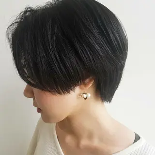 ショート カラー パーマ ヘアアレンジ iplus まつげ、眉毛、耳つぼのマツエク・マツパデザイン
