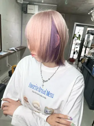 ショート カラー かずくん🦩名古屋 ハイトーン/レイヤーのヘアスタイル