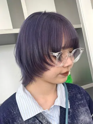 ショート カラー ヘアアレンジ 顔周りカット×透明感 カラー💫AINAのヘアスタイル