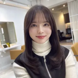 ミディアム 中顔面短縮 顔まわり新田大翔のヘアスタイル