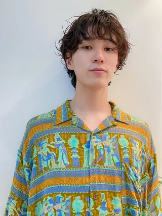 ショート パーマ メンズ ボブ特化美容師/ ボブパーマ/ミツイのヘアスタイル