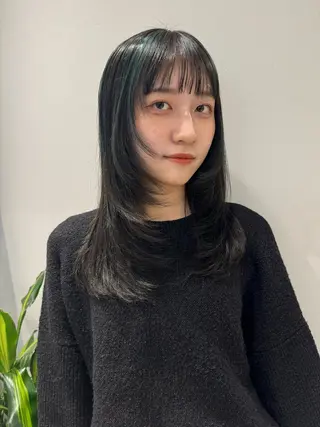 セミロング カラー 高畑 恵莉 👒 暖色 / 艶髪 🧺のヘアスタイル