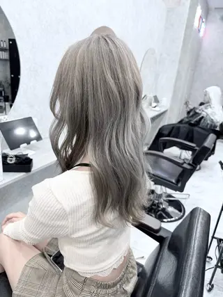 ミディアム カラー 🌺ハイトーン🌺 矢葺 なぎさ🌺🌺のヘアスタイル