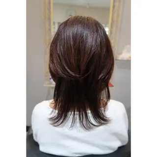 ミディアム カラー tenny調布 いしまつのヘアスタイル