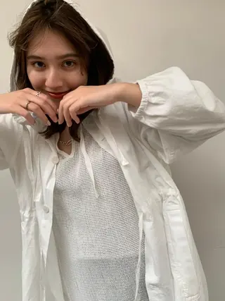 ミディアム カラー パーマ 鈴木 千裕のヘアスタイル