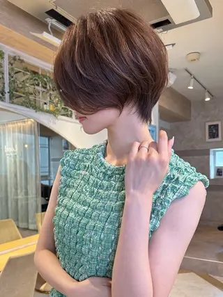 ショート カラー 🌟モテ髪ショート 🌟店長　津賀涼のヘアスタイル