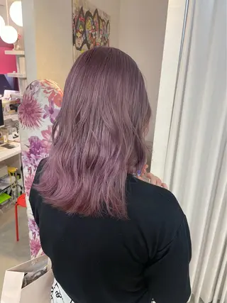 セミロング カラー 安井まゆ _Box mico.のヘアスタイル