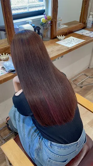ロング コトミ【メンズ】 【曲がる縮毛矯正】のヘアスタイル