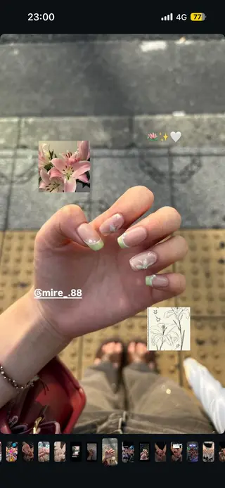 ネイル 個性派✴︎ジャケ写 ネイル🦋mire-のネイルデザイン