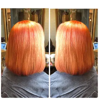 セミロング カラー みやもと まなみのヘアスタイル