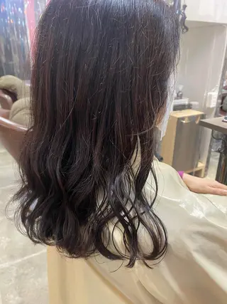 セミロング カラー くせ毛多毛特化 高橋　淳のヘアスタイル