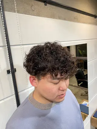 ショート パーマ メンズ 【お洒落パーマ】 Elme　肥塚康汰郎のヘアスタイル