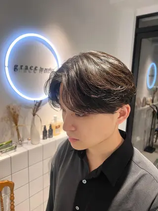 ミディアム パーマ メンズ メンズカットパーマ ✂️ JOYAのヘアスタイル