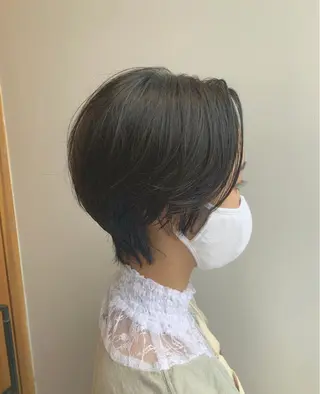 ショート hub hair レイヤー/透明感のヘアスタイル