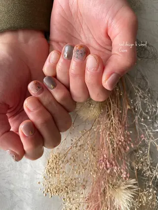 ショート ネイル Cuore谷岡紗妃/ 宮崎台のネイルデザイン