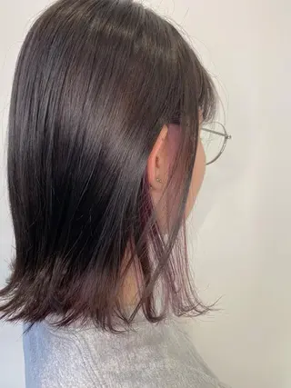 ミディアム カラー ヘアアレンジ 【艶髪×韓国風】 毛流れ職人 RYOのヘアスタイル