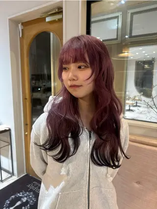 ロング カラー パーマ 高桑 みひののヘアスタイル