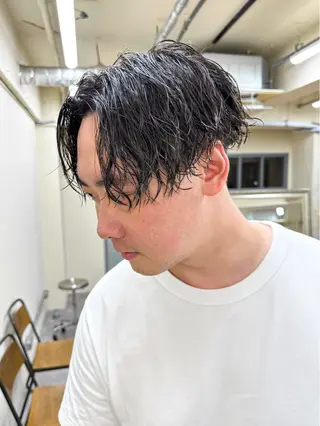 ショート パーマ メンズ メンズパーマ メンズ特化ryoのヘアスタイル
