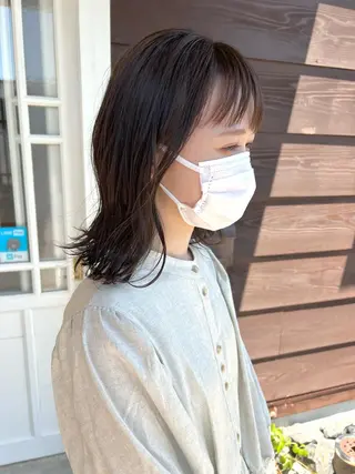 ミディアム カラー パーマ Artist 藤﨑紘成のヘアスタイル