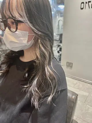 セミロング カラー ヘアアレンジ 🌈インナーカラー ‘ショウマ’🌈のヘアスタイル