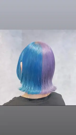 ミディアム カラー ブリーチ&エクステ 🥀ケアカラー特化のヘアスタイル
