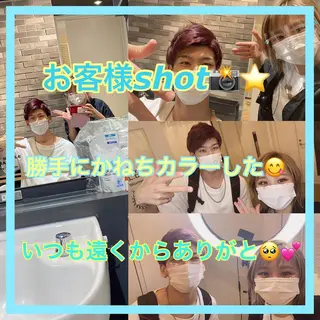 ショート カラー メンズ キッズ ✂︎ショート、ボブ、 レイヤー🩵YUMIのヘアスタイル