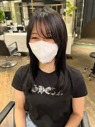 ロング パーマ 松井美樹/似合わせ ガーリー・韓国のヘアスタイル