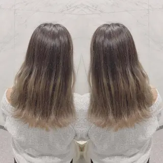 セミロング カラー 重政 和樹のヘアスタイル