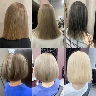 カラー 酸性ストレート 髪質改善のヘアスタイル