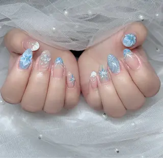 ネイル 🎀PG🩵 ネイルサロンのネイルデザイン