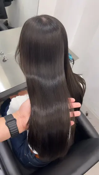 ロング 髪質改善/縮毛矯正 梅田茶屋町/西尾祐作のヘアスタイル