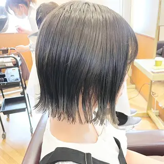 ミディアム カラー ヘアアレンジ キッズ さわ きょうすけ/ ボブ髪質改善ショートのヘアスタイル