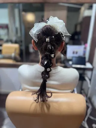 セミロング ヘアアレンジ mio ☆のヘアスタイル