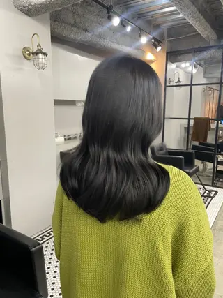 セミロング カラー 新宿/韓国ヘア/ 髪質改善ストレートのヘアスタイル
