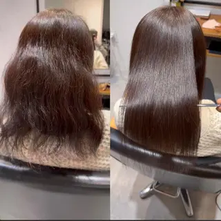 セミロング 丹羽大喜 縮毛矯正/美髪矯正のヘアスタイル