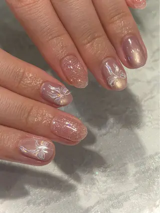 ネイル yume 大人ガーリーネイルのネイルデザイン