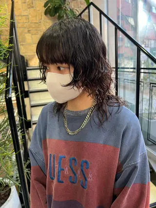 ミディアム カラー ヘアアレンジ チャンモリパーマ/韓 国/Minami🦋のヘアスタイル